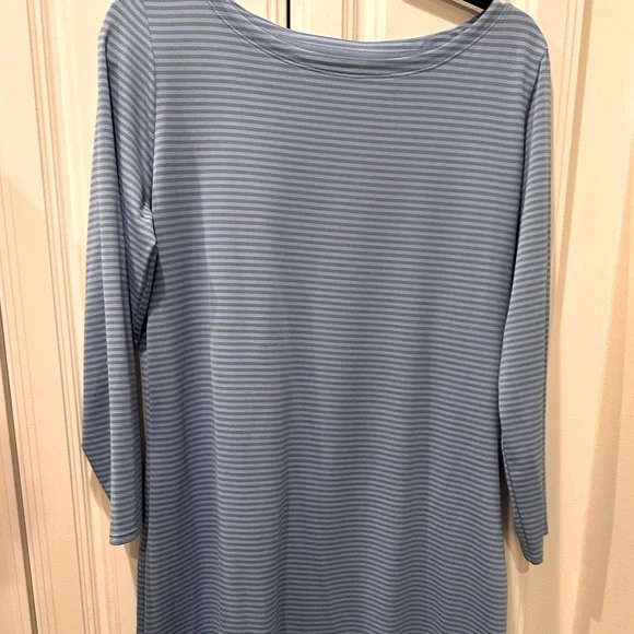 Vineyard Vines L Sankaty Blue Striped Dress - Picture 1 of 5